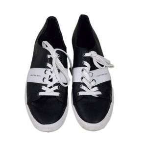 Calvin Klein Jeans black and white sneakers size 11‎